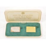 22ct gold and silver Royal Wedding stamp replicas, boxed