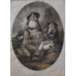 J A Dees, Nightfall, and after G Morland, Louisa, a pair of prints.