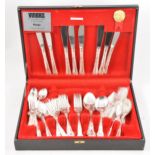 A canteen of Viners silver plated Kings Pattern cutlery, six place, 44 piece.