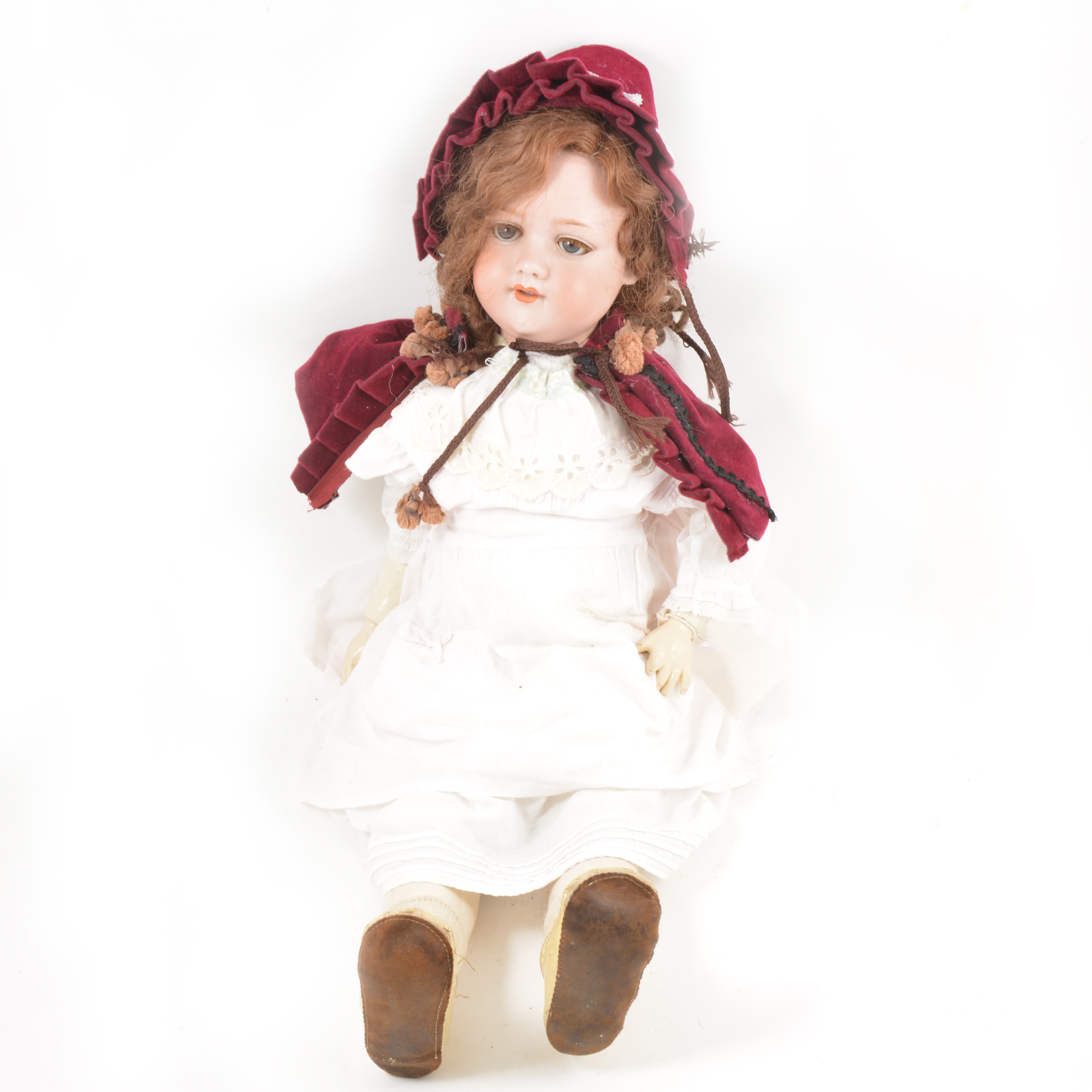 A large Armand Marseille bisque head doll, 300 head stamp