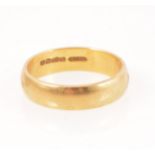 A 22 carat yellow gold wedding band