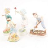 Four Royal Worcester figures