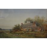 Frank B Jowett, Thatched cottage in a landscape, and another work