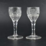 Pair of Jacobite style glasses