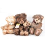 Charlie Bears; four including Snuggle and Wurve, Parker, Mischief, all with tags.