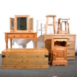 Small group of pine furniture,