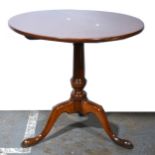 A Georgian mahogany tripod table,