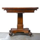 A Victorian mahogany card table,