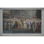 Edwardian print, Coronation of Edward Edward VII & Queen Alexandra