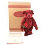 Modern Steiff teddy bear; Dew Drop Rose, limited edition with certificate, 40cm tall, boxed.