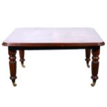 Victorian mahogany windout dining table