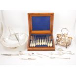 Collection of silver plated cutlery