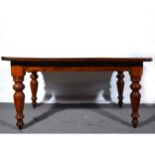 Victorian walnut windout dining table