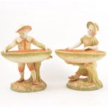 Pair of Royal Worcester table ornaments
