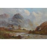 Francis E Jamieson, highland landscapes, a pair, oils