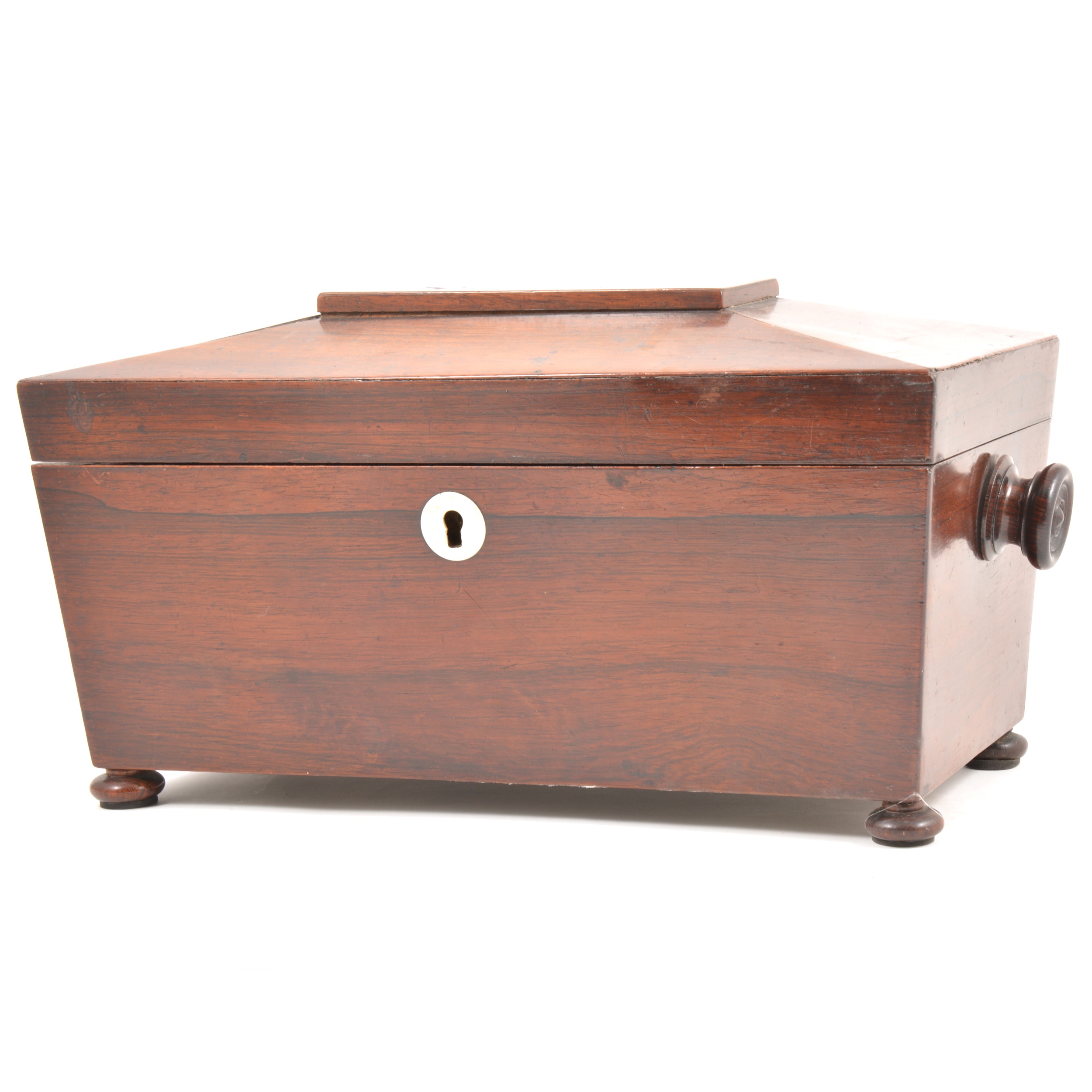 Victorian rosewood tea caddy