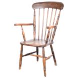 Victorian elm and beech kitchen chair