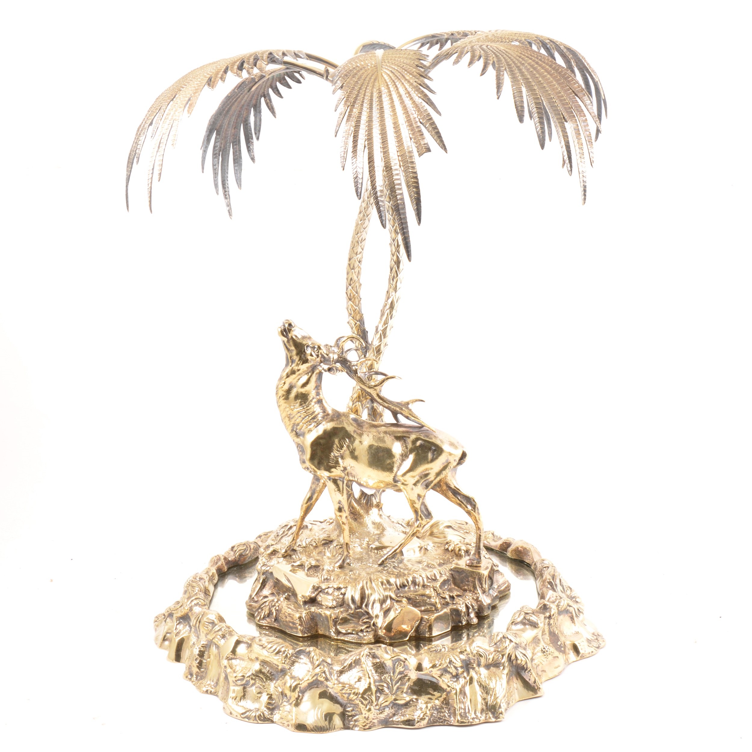 An Elkington & Co gilt metal table centre piece