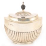 A Victorian silver tea caddy,