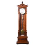 A 19th Century walnut Vienna regulator floor standing clock