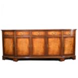 Bevan & Funnell mahogany bowfront sideboard,