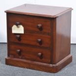 Late 19th Century mahogany small dressing table jewellery chest,
