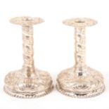 Pair of silver candlesticks of late 17th Century design