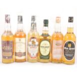 Six bottles of single Highland malt Scotch whisky, mostly 1990s bottlings
