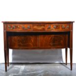 Victorian inlaid mahogany bowfront sideboard