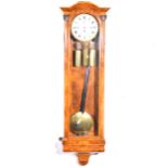 A walnut cased Vienna wall clock, by Albert Fischer