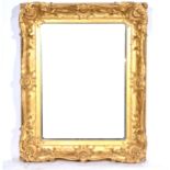 Victorian wall mirror, gilt gesso frame