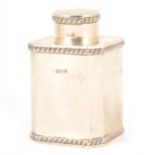 A Victorian silver tea caddy,