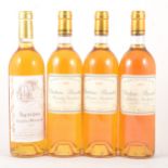 Four bottles of Sauternes, including Philippe de Rothschild's Baronne Mathilde