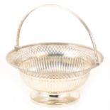 A George III circular silver dessert basket,
