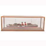 Model of a paddle steamer 'Jeanie Deans' by J G Wood, circa 1990s