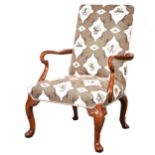 Victorian style mahogany easy chair