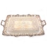 A large silver presentation tray, Joseph Rodgers & Sons, Sheffield 1901