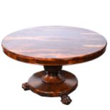 A Victorian rosewood dining table,