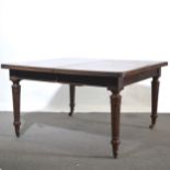 Victorian mahogany windout dining table by Edwards & Roberts
