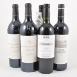 A selection of Spanish red wines