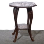 Carved and painted softwood occasional table, retailed by Liberty & Co, circa 1905