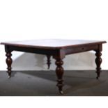 Victorian mahogany windout dining table,