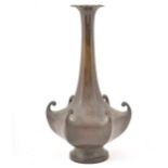 A Japanese bronze vase