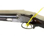 Clarke & Clarke 12 bore double barrel side-by-side shot gun,