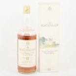 Macallan, 12 year old, single Speyside malt Scotch whisky, 1990s bottling, 1L