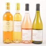 A selection of French white and rosé table and dessert wines