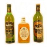 Glenfiddich Special Old Reserve Pure Malt Whisky, and 12 years old single malt; and Glen Grant 8