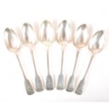 A set of six Victorian silver tablespoons,