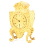 A George II style gilt metal mantel clock,