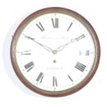 A mahogany wall clock,